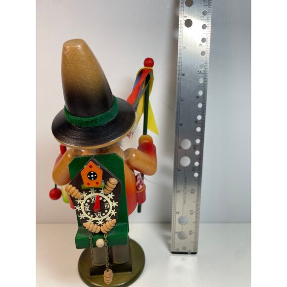 8.5" Vintage Steinbach West Germany Wood Incense Pipe Smoker Clockmaker Figurine - Picture 6 of 6